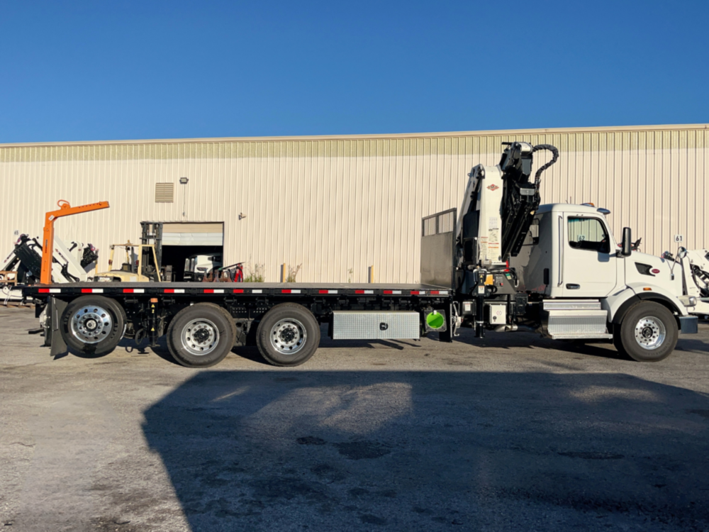 2025 Peterbilt 567 8x4 IMT 40/275 K5 Roofing Knuckleboom Crane Package 
