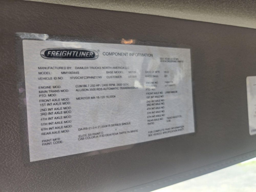 2023 Freightliner M2 4x4 Terex XT 60/70 Pro Forestry Bucket Truck