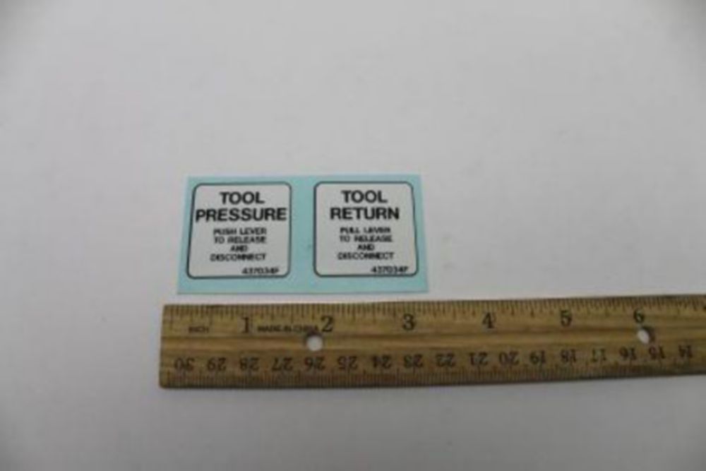 DECAL(2PC)TOOL PRESS./TOOL RET