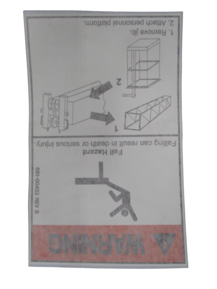 DECAL-JIB REMOVAL W/LIFT ATTAC