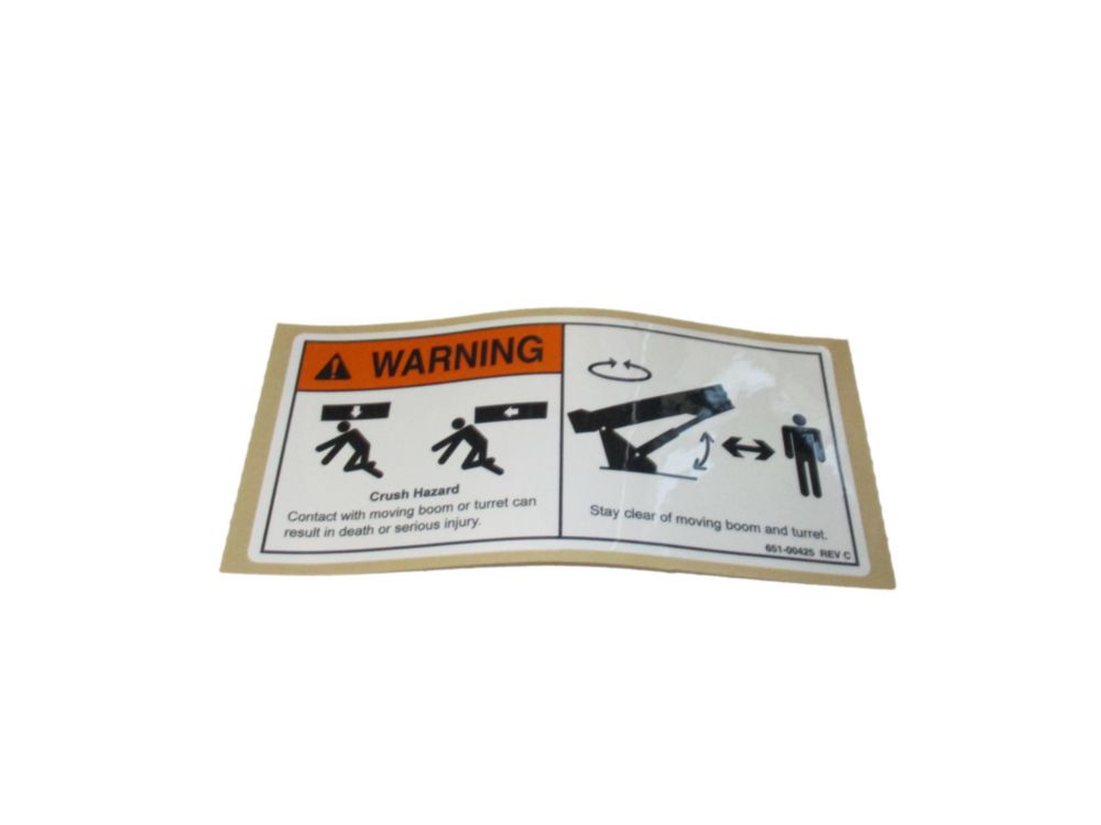 DECAL-BM/TURRET CRUSH HAZARD | Custom Truck One Source