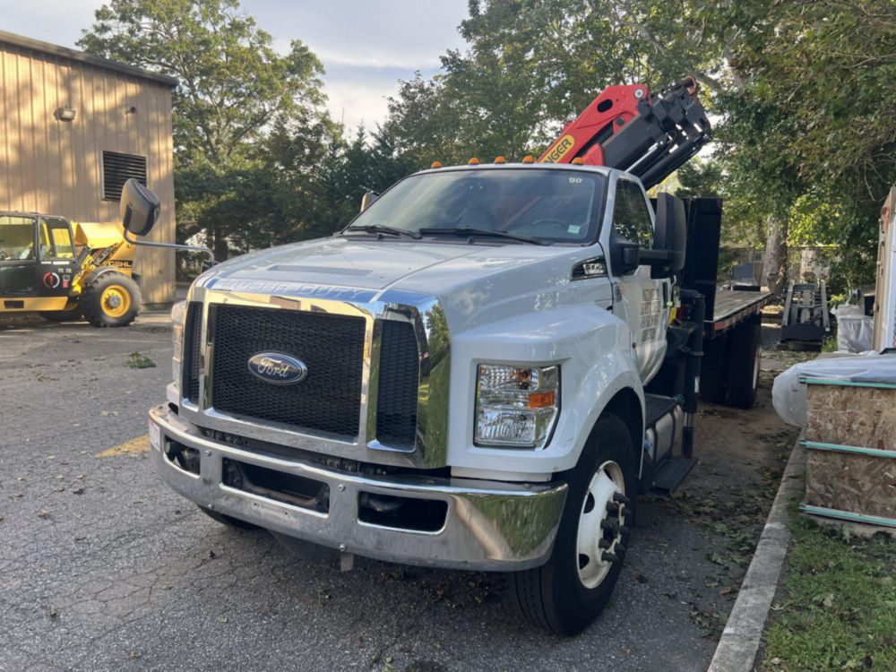 2019 Ford F-750 4x2 Flat Bed Knuckleboom Truck 