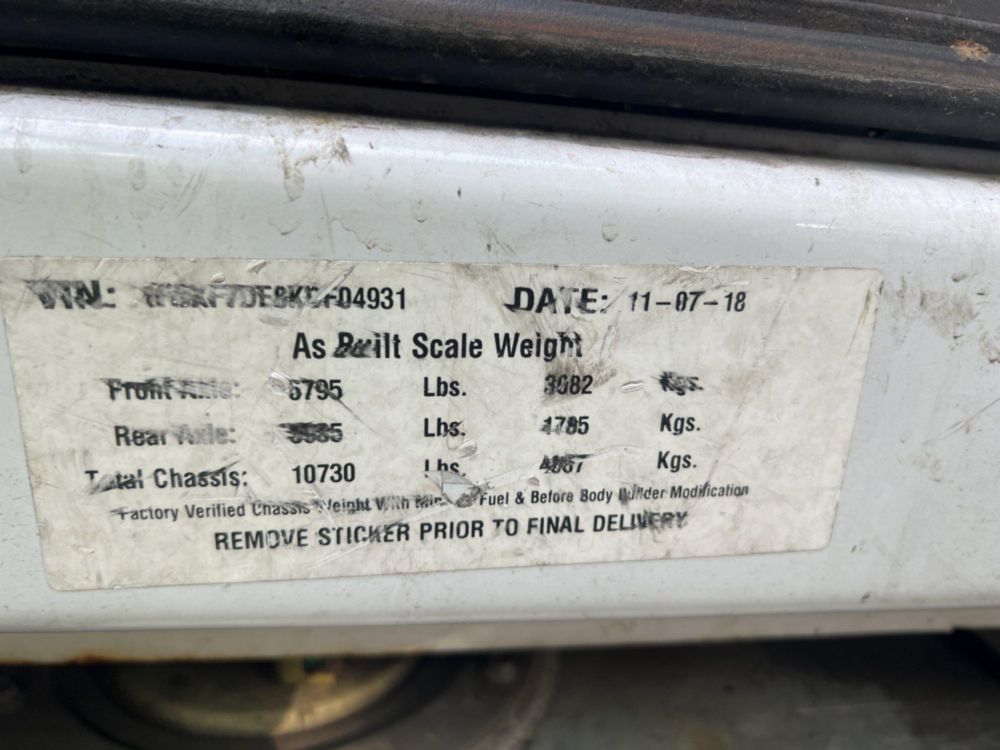 2019 Ford F-750 4x2 Flat Bed Knuckleboom Truck 
