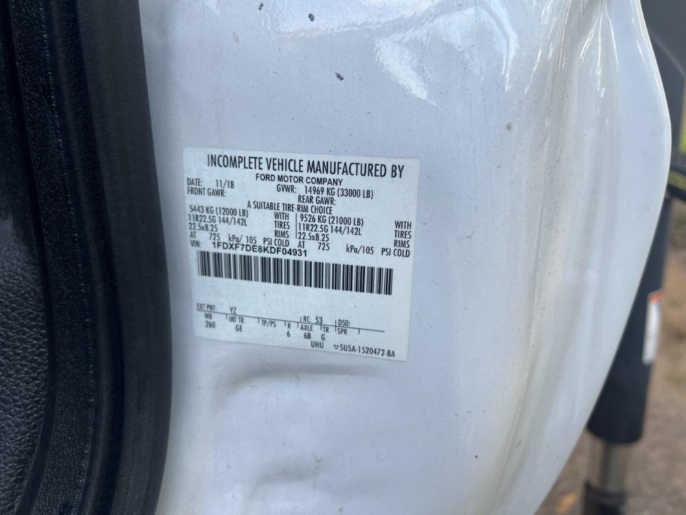 2019 Ford F-750 4x2 Flat Bed Knuckleboom Truck 