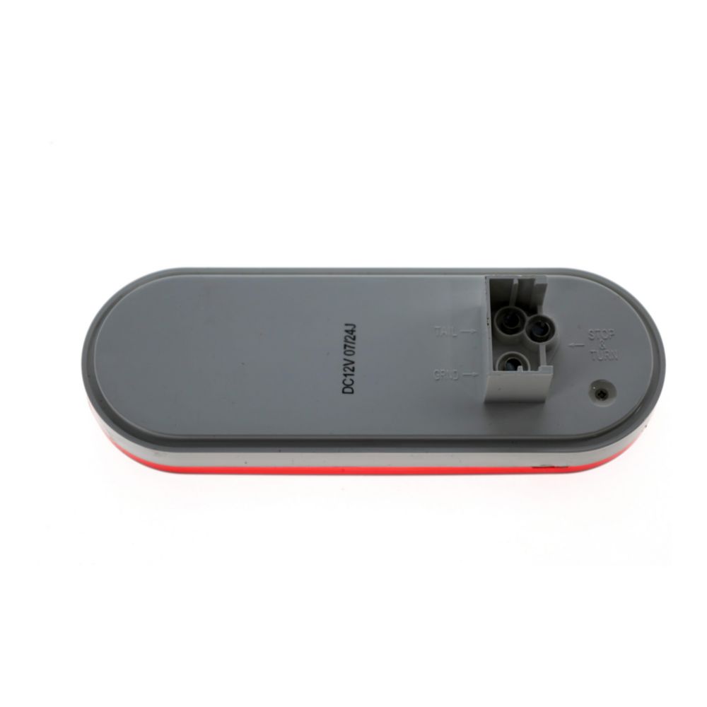 6" RED STOP, TURN TAIL OVAL
