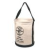 Klein Tools Canvas Bucket, Wide, Straight-Wall, Molded Bottom, 12"