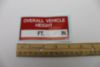 STOWED HEIGHT DECAL