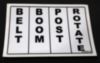 CONTROL LABELS-BELT,BOOM,POST