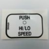 DECAL PUSH HI/LO SPEED