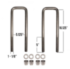 Automann U Bolt Kit SQ 1-1/8 X 5-1/8 X 16-1/8in