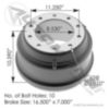 Automann Brake Drum 16.500in X 7.000in