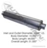 Automann Stack Muffler-10in Dia Body 5in