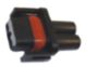 CONNECTOR BLACK/RED W/ WIRE
