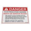 DECAL ELECTROCUTION HAZARD