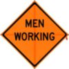Bone Safety Men Working (RUS) Sign, w/ Ribs, Mesh