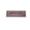 DECAL PLATFORM CAPACITY 440 LB