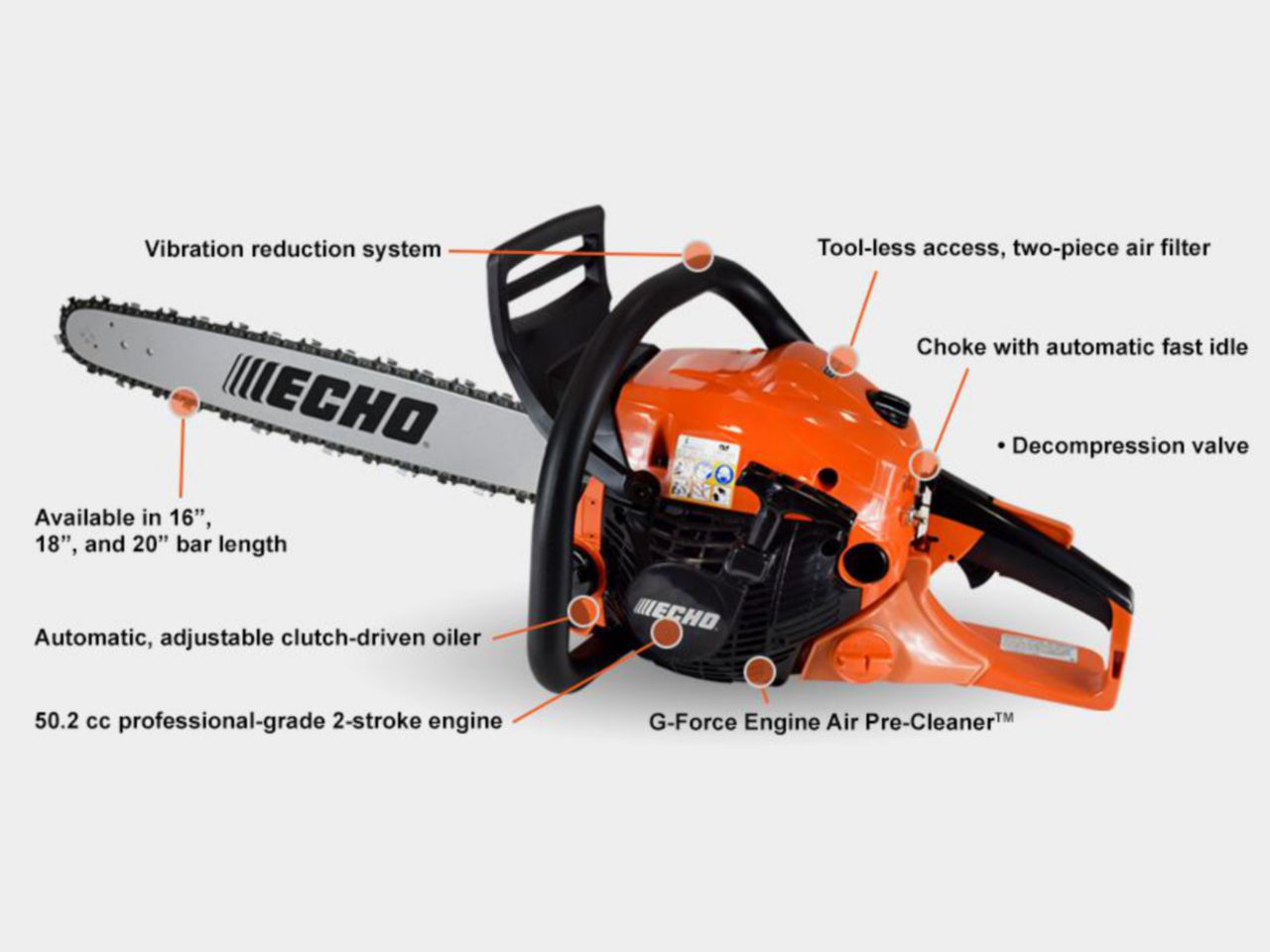 ECHO CS-4910 Chainsaw, 18