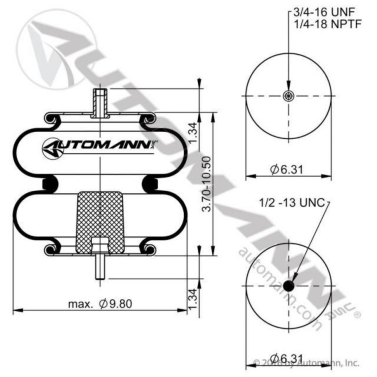 AIR SPRING DOUBLE CONVOLUTED | Custom Truck One Source