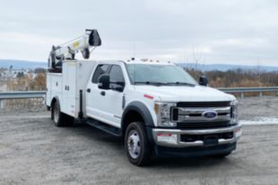 2019 Ford F550 4x4 Crew Cab Palfinger Service Truck with Crane
