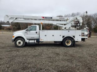 2015 Ford F-750 Diesel 4x2 Terex TC-55 Material Handler Bucket Truck