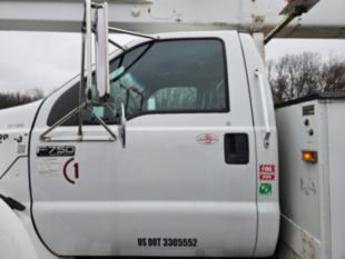 2015 Ford F-750 Diesel 4x2 Terex TC-55 Material Handler Bucket Truck