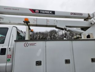 2015 Ford F-750 Diesel 4x2 Terex TC-55 Material Handler Bucket Truck