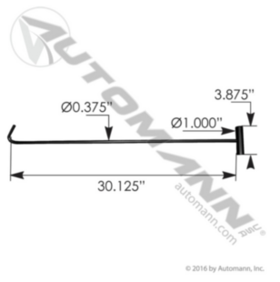 5TH WHEEL PIN PULLER 30-1/4" L