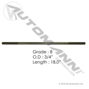 Automann 3/4in X 18in GR8 Threaded Rod