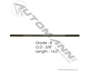 5/8" X 16" GR8 THREADED ROD