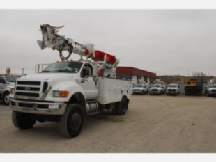 2015 Ford F-750 Diesel 4x4 Terex Commander 4047 Digger Derrick Truck