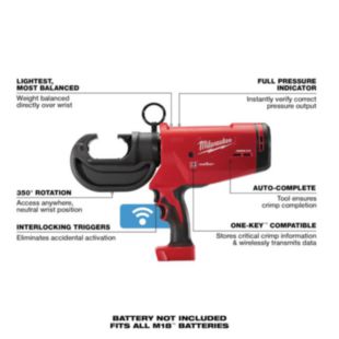 Milwaukee M18™ FORCE LOGIC™ 12 Ton Utility Crimper (Tool Only or Kit)
