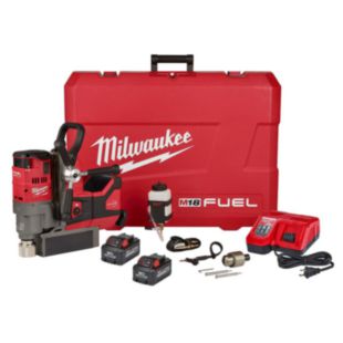 Milwaukee 18-Volt Lithium-Ion Brushless Cordless 3/4 in., 1-1/2 in. Magnetic Drill High Demand Kit with Two 8.0Ah Batteries
