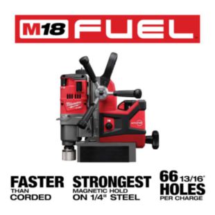 Milwaukee 18-Volt Lithium-Ion Brushless Cordless 3/4 in., 1-1/2 in. Magnetic Drill High Demand Kit with Two 8.0Ah Batteries