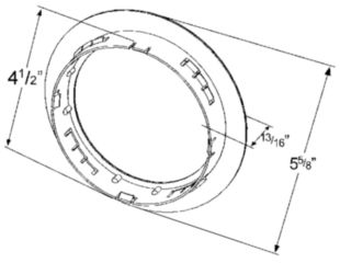 Snap-In Theft-Resistant Flanges For 4" Round LED Lights