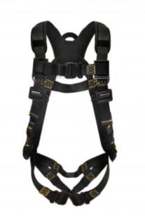 Jelco Arc Flash Nylon Harness w/ Dielectric Quick Connects & Rescue Loops, Black, S-XL