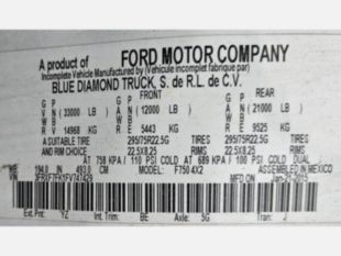 2015 Ford F-750 Diesel 4x2 Terex TC-55 Material Handler Bucket Truck