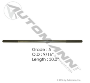 Automann 9/16in X 30in GR5 Threaded Rod
