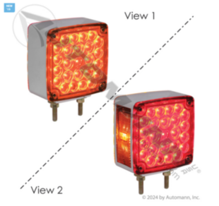 PEDESTAL LIGHT SQUARE DOUBLE F