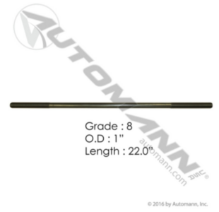 1" X 22" GR8 THREADED ROD