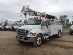 2016 Ford F-750 Diesel 4x2 Terex Commander 4047 Digger Derrick Truck