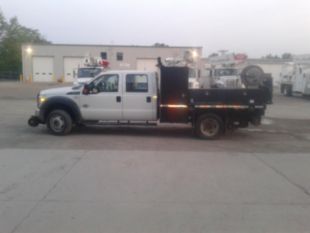 2016 Ford F-550 Powerstroke Diesel Crew Cab 4x4 "Rail Gear Equipped Flatbed Truck