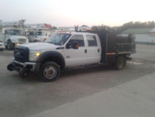 2016 Ford F-550 Powerstroke Diesel Crew Cab 4x4 "Rail Gear Equipped Flatbed Truck