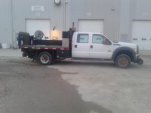 2016 Ford F-550 Powerstroke Diesel Crew Cab 4x4 "Rail Gear Equipped Flatbed Truck