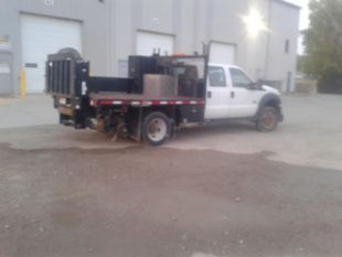 2016 Ford F-550 Powerstroke Diesel Crew Cab 4x4 "Rail Gear Equipped Flatbed Truck