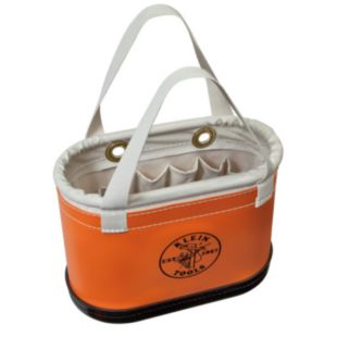 Klein Tools Hard-Body Bucket, 14 Pocket Oval Bucket with Kickstand
