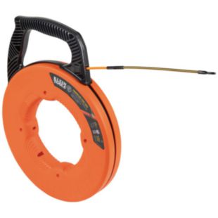 Klein Tools Fiberglass Fish Tape with Spiral Steel Leader, 100 ft.