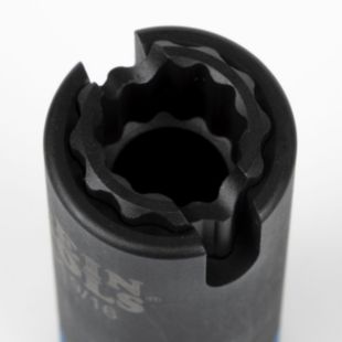 Klein Tools 3-in-1 Slotted Impact Socket, 12-Point, 3/4" and 9/16"