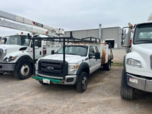 2015 Ford F-550 Crew Cab Powerstroke Diesel 4x4 Flatbed Truck