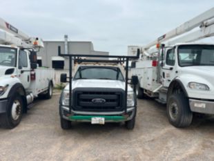 2015 Ford F-550 Crew Cab Powerstroke Diesel 4x4 Flatbed Truck