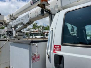 2015 Ford F-750 Diesel 4x2 Altec AA55 Material Handler Bucket Truck